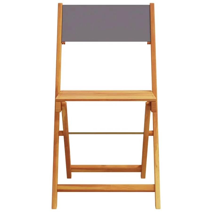 Ensemble de bistro 3 pcs anthracite tissu et bois massif - 4