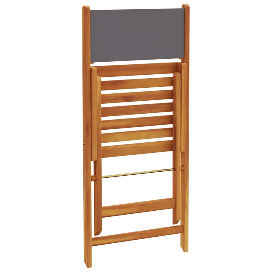 Ensemble de bistro 3 pcs anthracite tissu et bois massif - 7