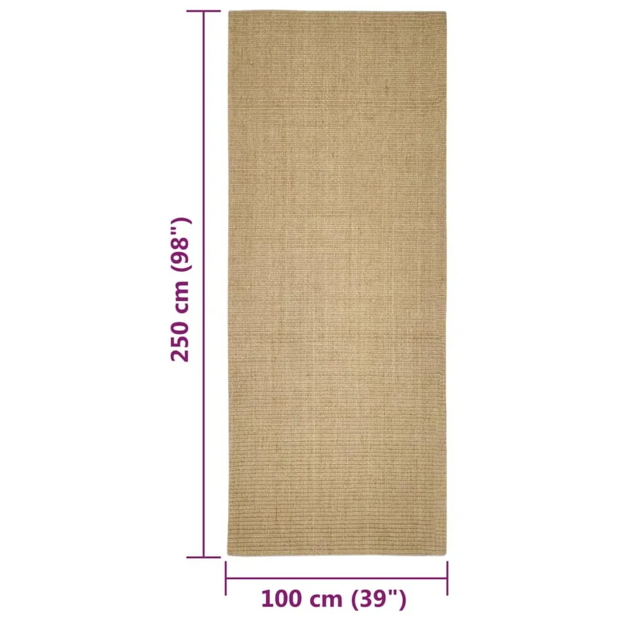 Tapis en sisal pour griffoir 100x250 cm - 6