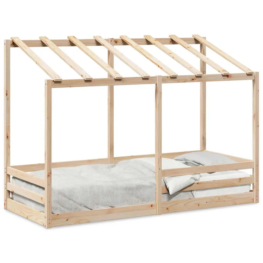 Lit pour enfants sans matelas 75x190 cm bois pin massif - 2
