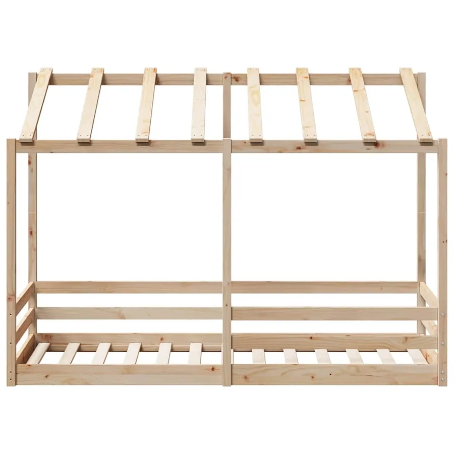 Lit pour enfants sans matelas 75x190 cm bois pin massif - 4