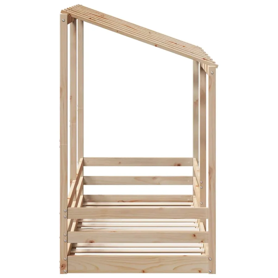 Lit pour enfants sans matelas 75x190 cm bois pin massif - 5