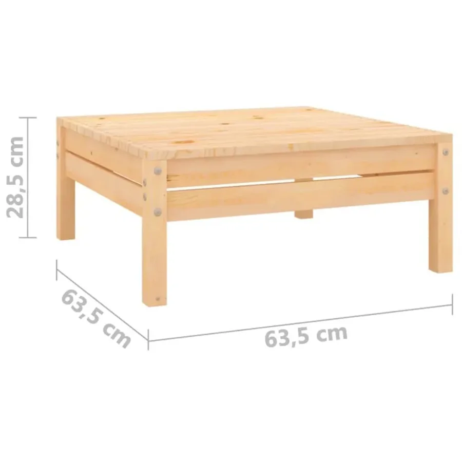Salon de jardin 3 pcs Bois de pin massif - 14