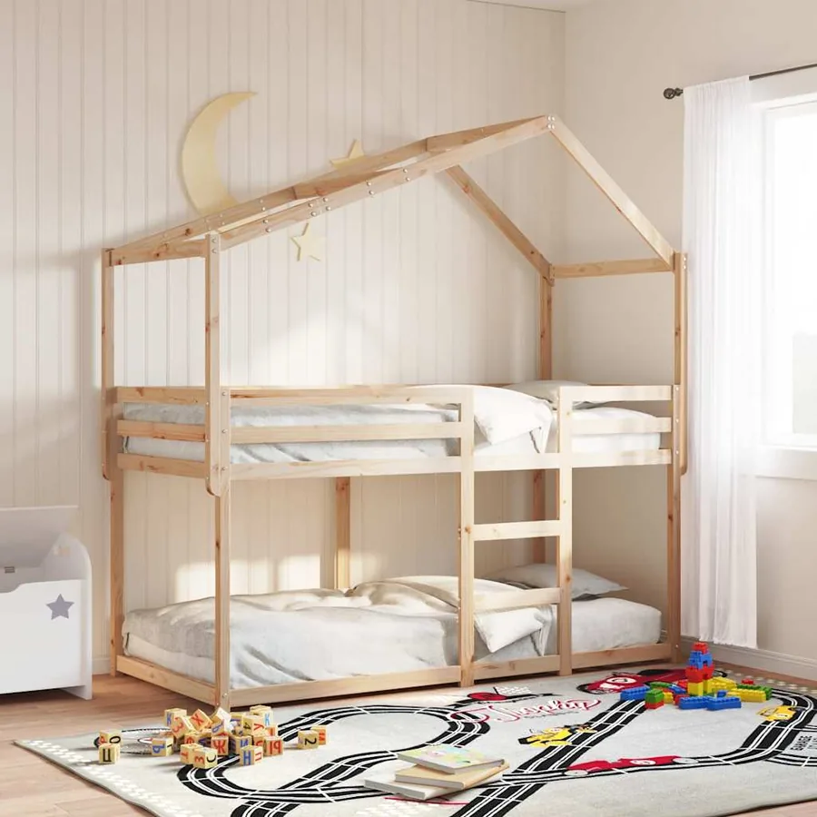 Toit de lit pour enfants 203x80,5x142 cm bois de pin massif