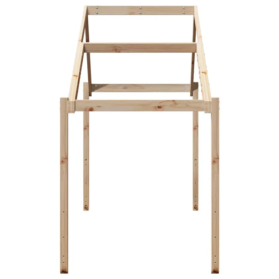 Toit de lit pour enfants 203x80,5x142 cm bois de pin massif - 5