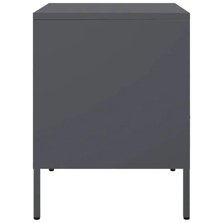 Table de chevet anthracite 36x39x50,5 cm acier - 7