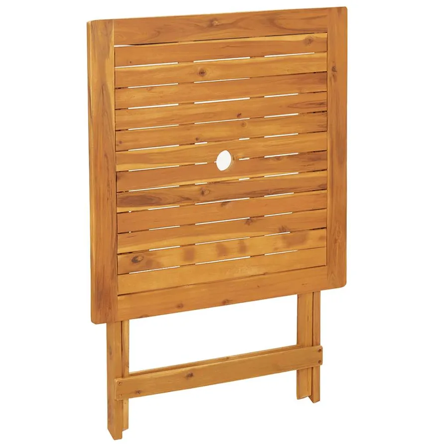 Ensemble de bistro 3 pcs gris polypropylène et bois massif - 7