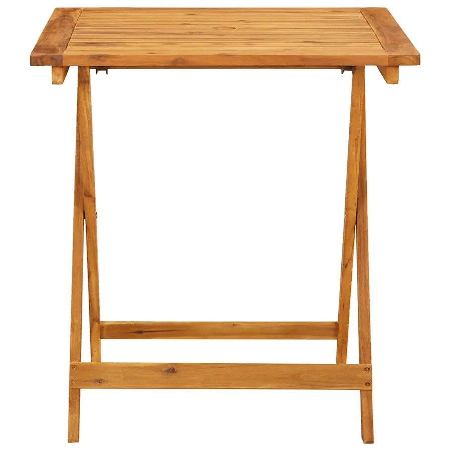 Ensemble de bistro 3 pcs beige polypropylène et bois massif - 4