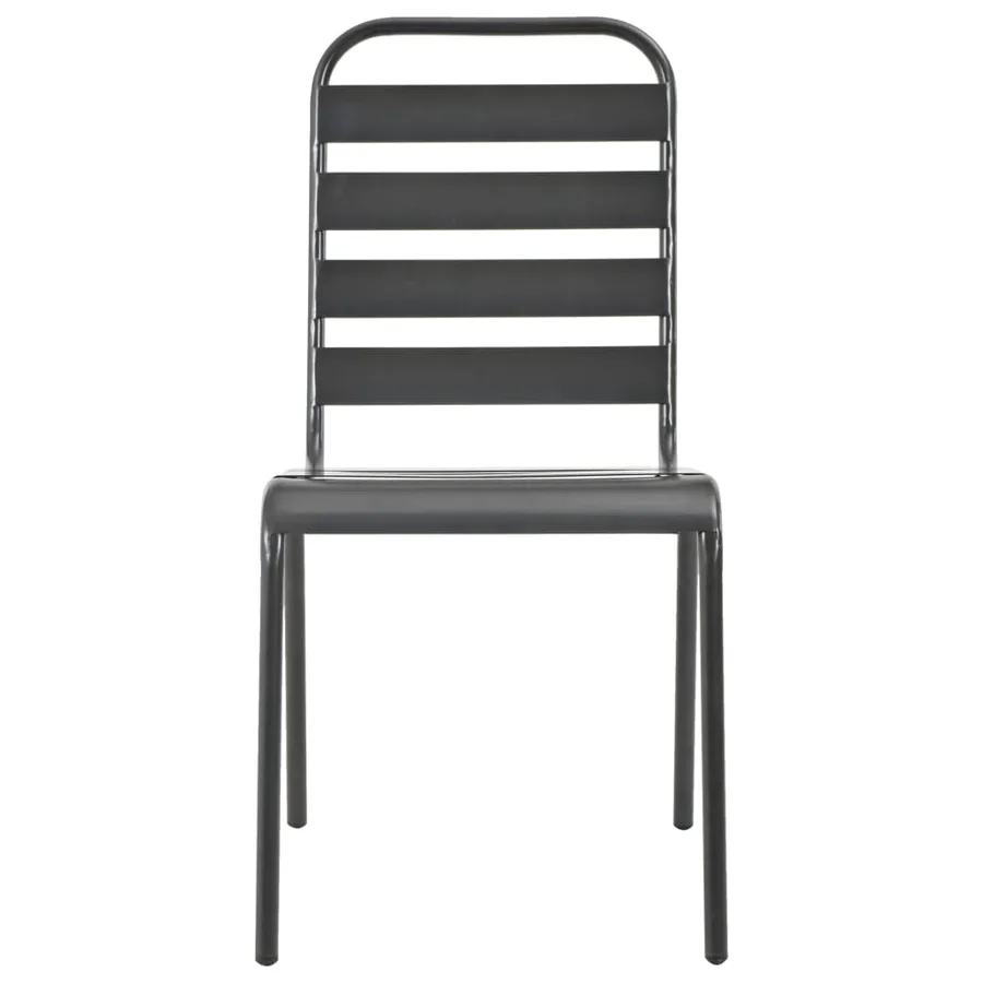 Ensemble de chaises de jardin empilables 5 pcs anthracite - 5