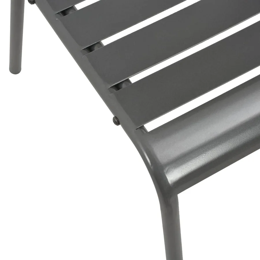 Ensemble de chaises de jardin empilables 5 pcs anthracite - 8
