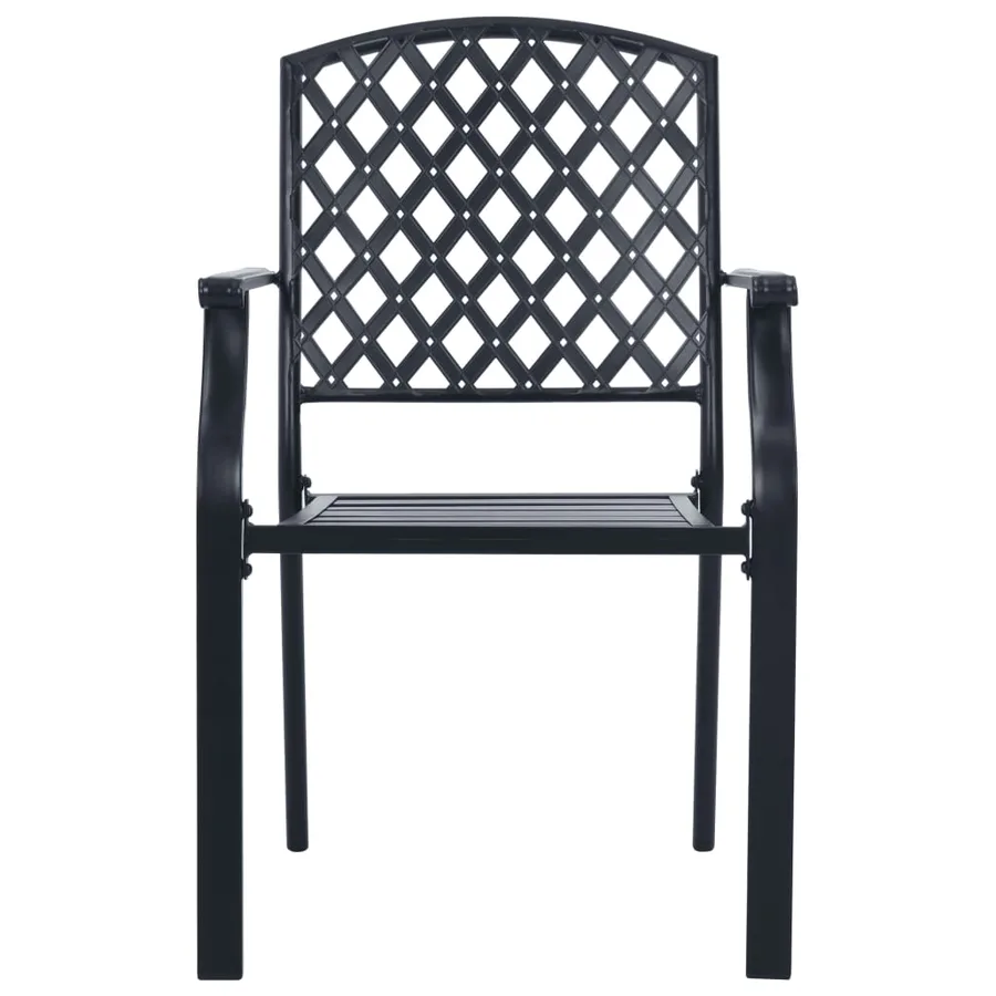Ensemble de chaises de jardin empilables 5 pcs anthracite - 5