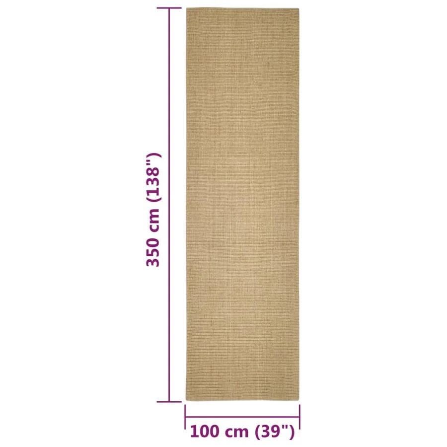 Tapis en sisal pour griffoir 100x350 cm - 6