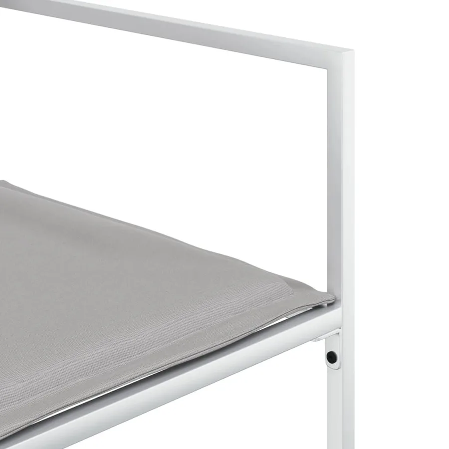 Ensemble à manger de jardin avec coussins 17pcs blanc textilène - 6