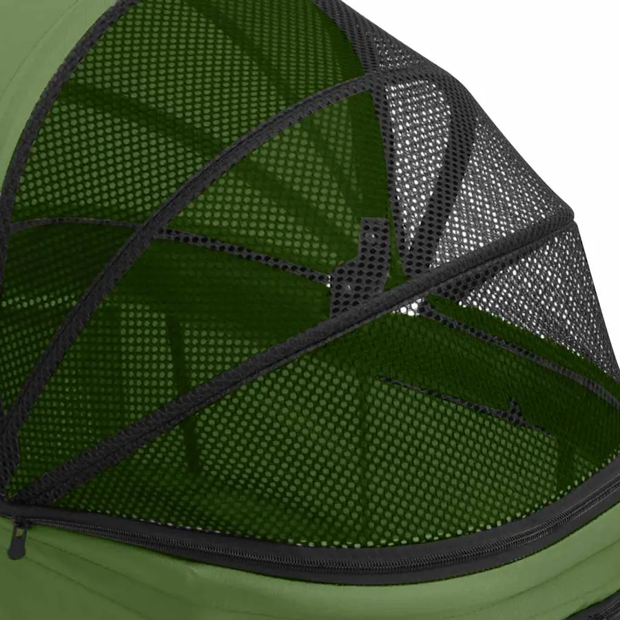 Poussette pour chien pliante à 2 niveaux Vert 83x48x97 cm - 10