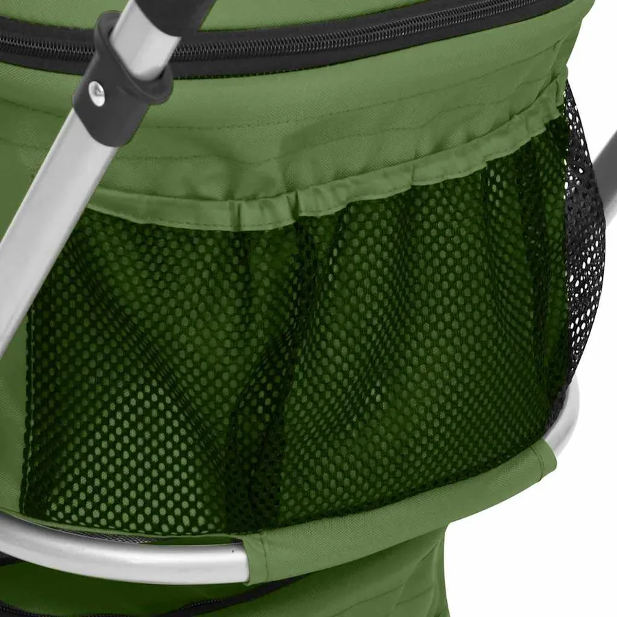 Poussette pour chien pliante à 2 niveaux Vert 83x48x97 cm - 11
