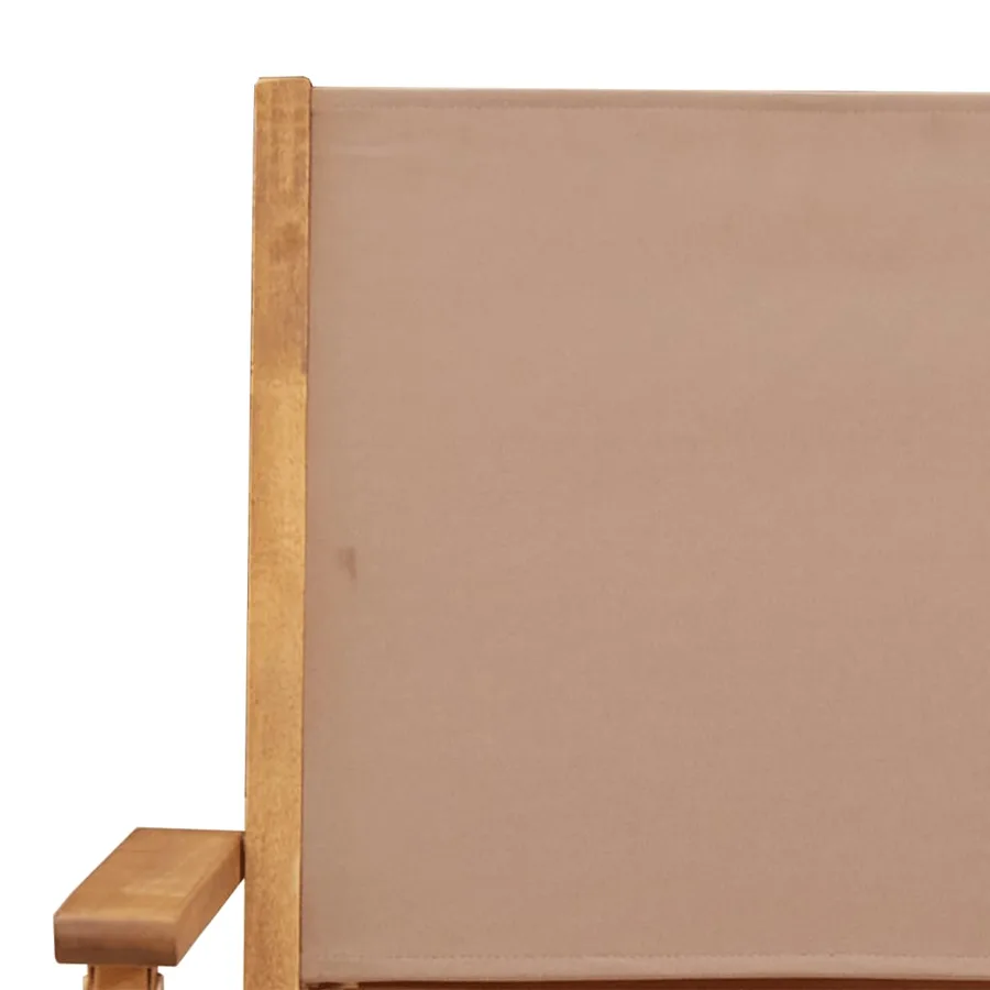 Ensemble à manger de jardin 7 pcs taupe tissu et bois massif - 10
