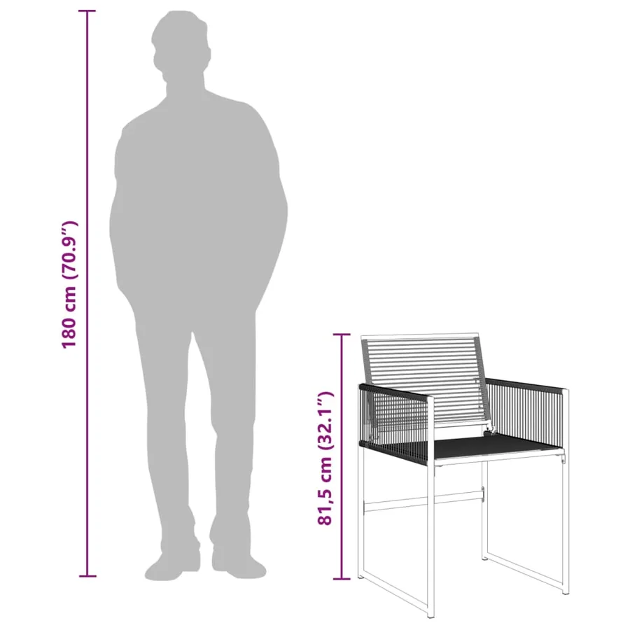 Ensemble à manger de jardin 5 pcs Noir Résine tressée - 10