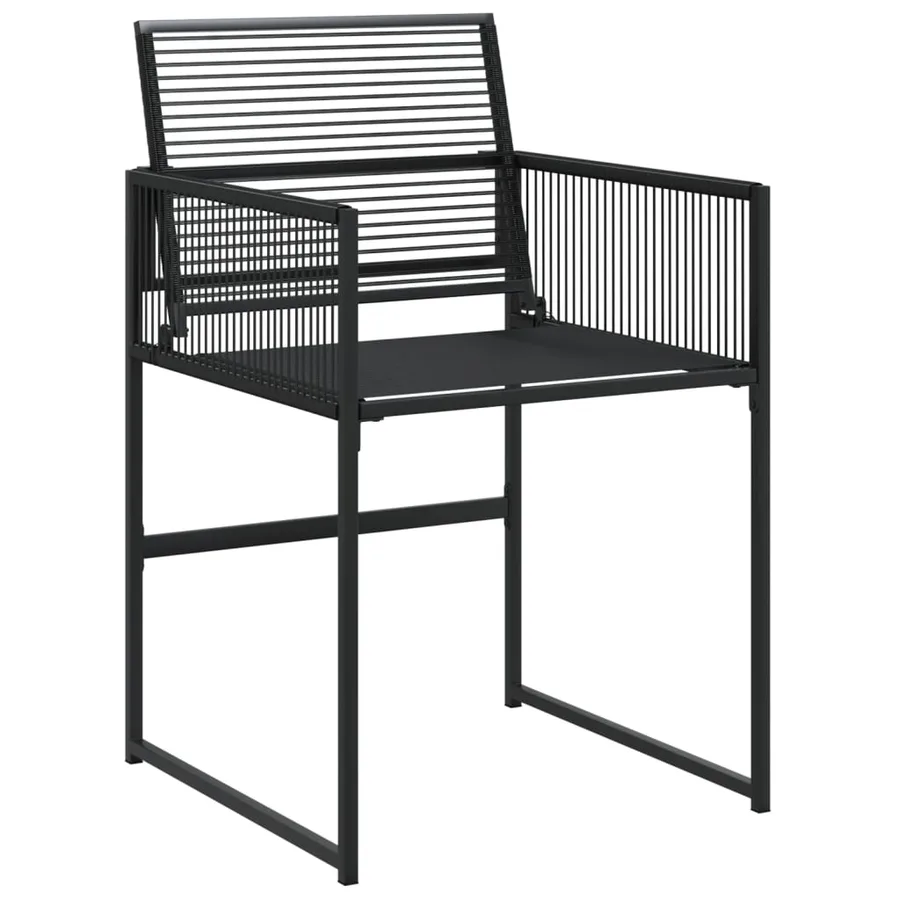 Ensemble à manger de jardin 5 pcs Noir Résine tressée - 6