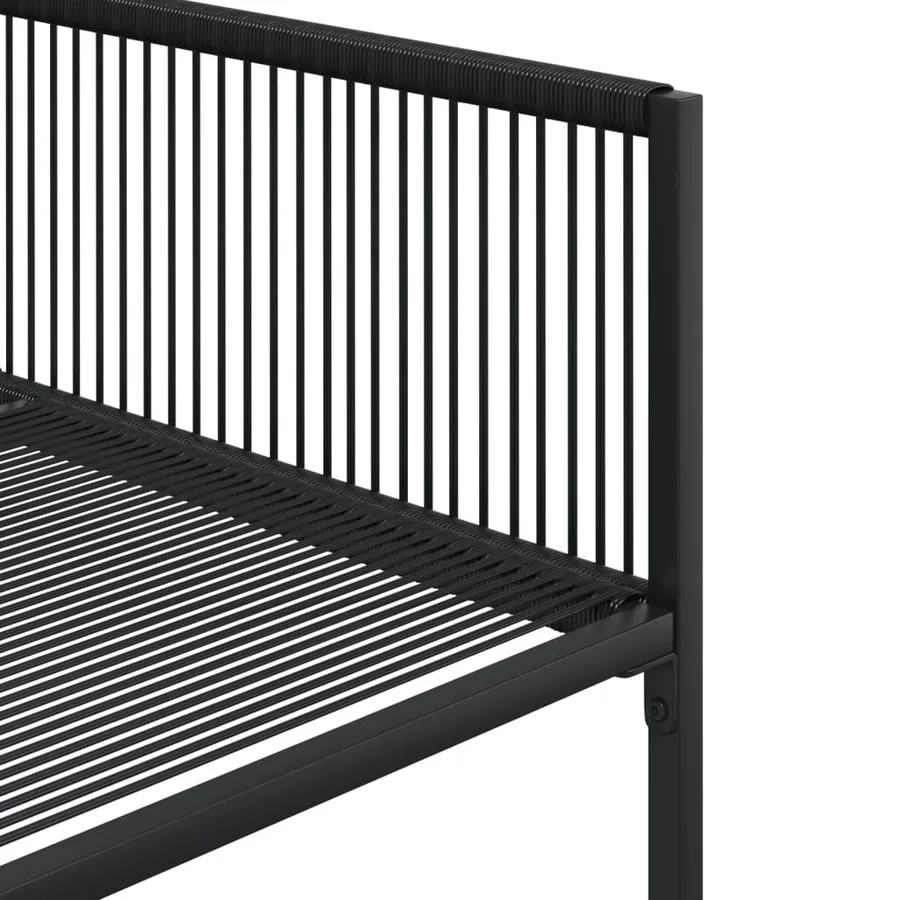 Ensemble à manger de jardin 5 pcs Noir Résine tressée - 7