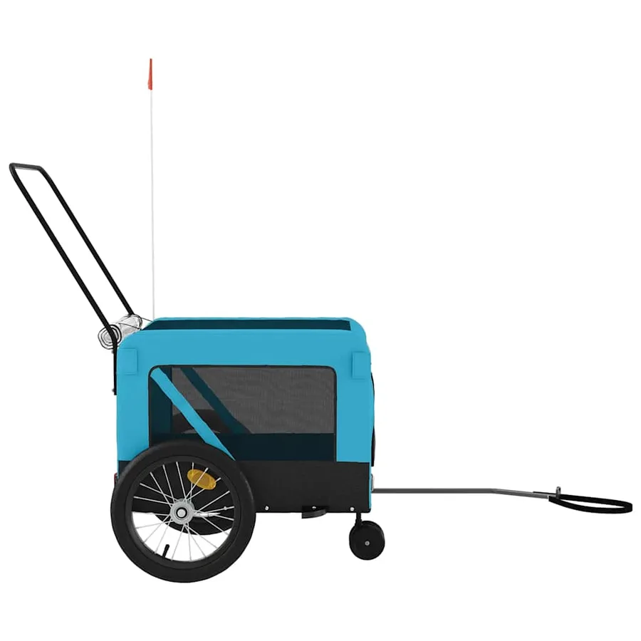 Remorque de vélo pour animaux de compagnie bleu et noir - 7