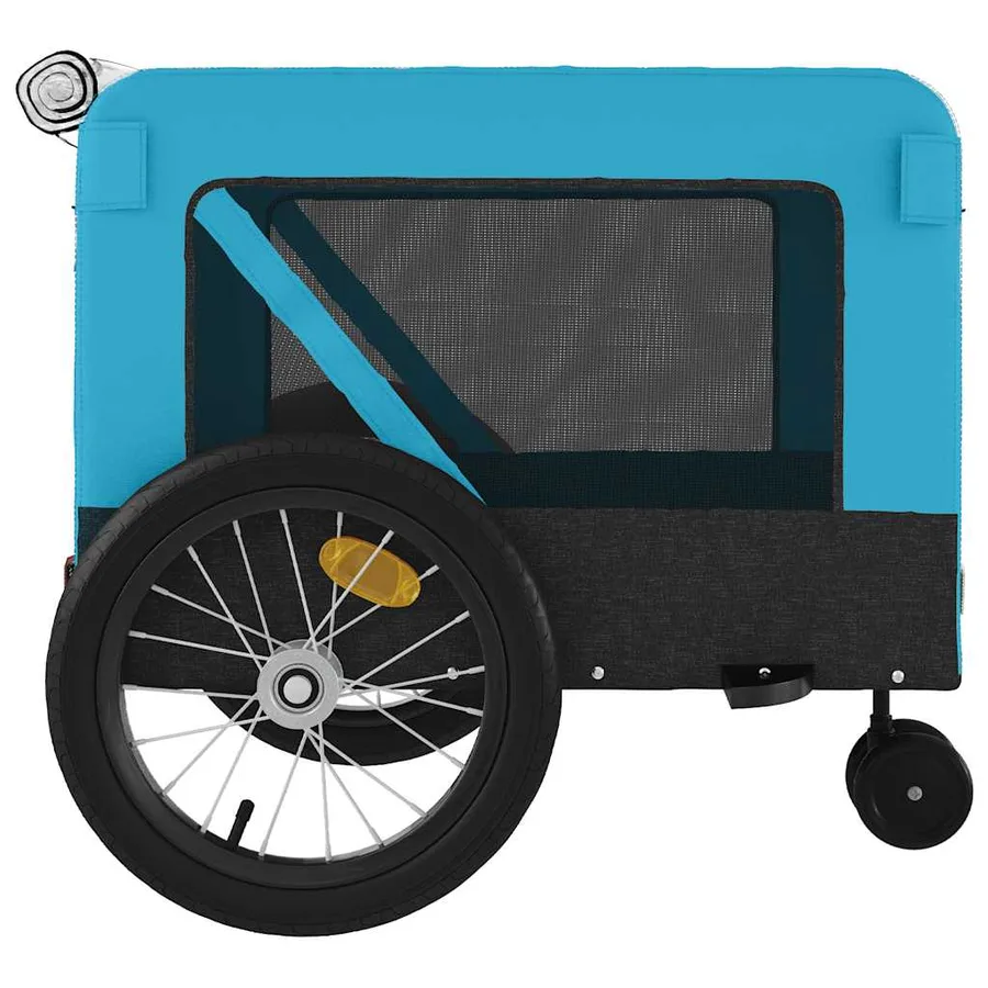 Remorque de vélo pour animaux de compagnie bleu et noir - 8