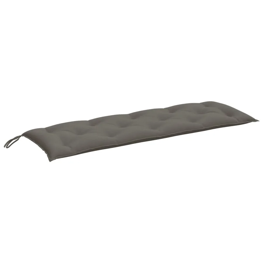 Coussin de banc de jardin gris foncé mélangé 150x50x7 cm tissu - 2