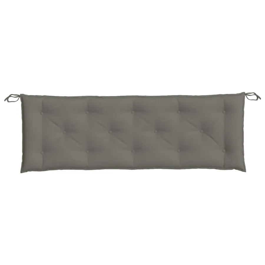 Coussin de banc de jardin gris foncé mélangé 150x50x7 cm tissu - 4