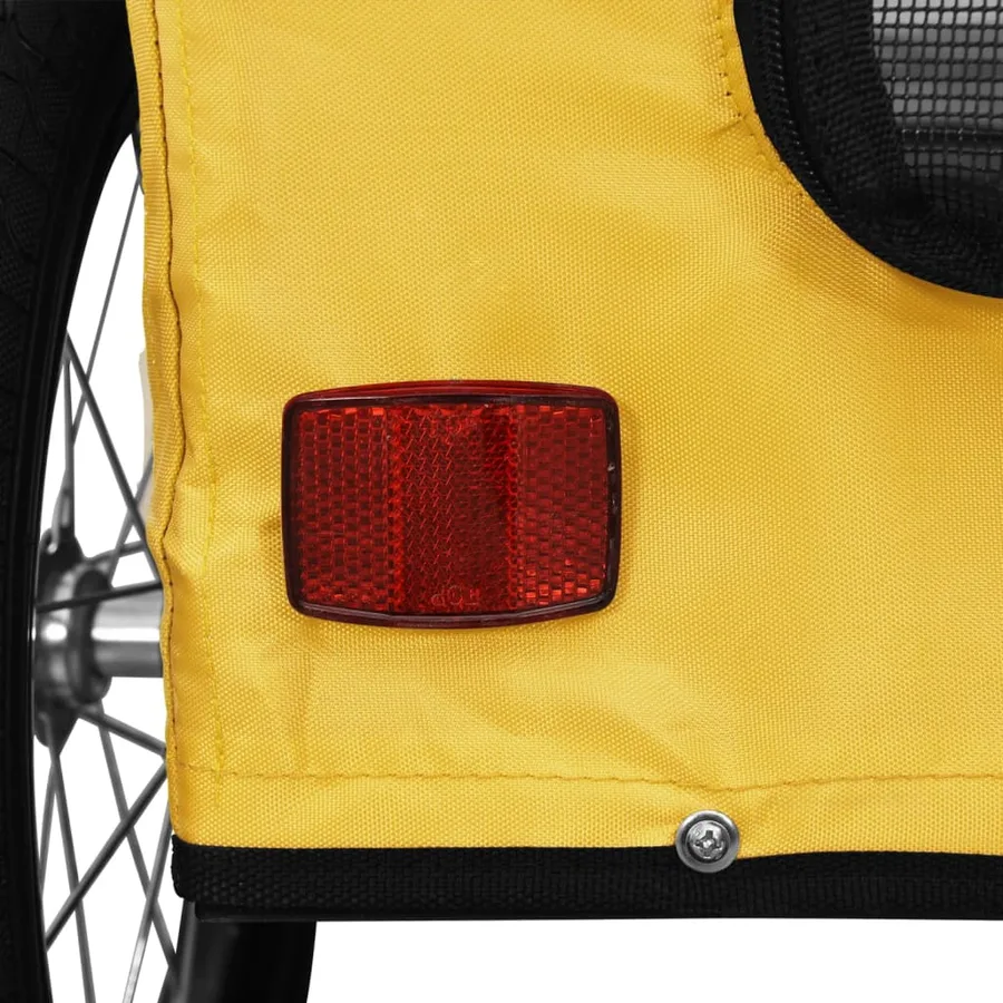 Remorque de vélo pour animaux de compagnie jaune - 11