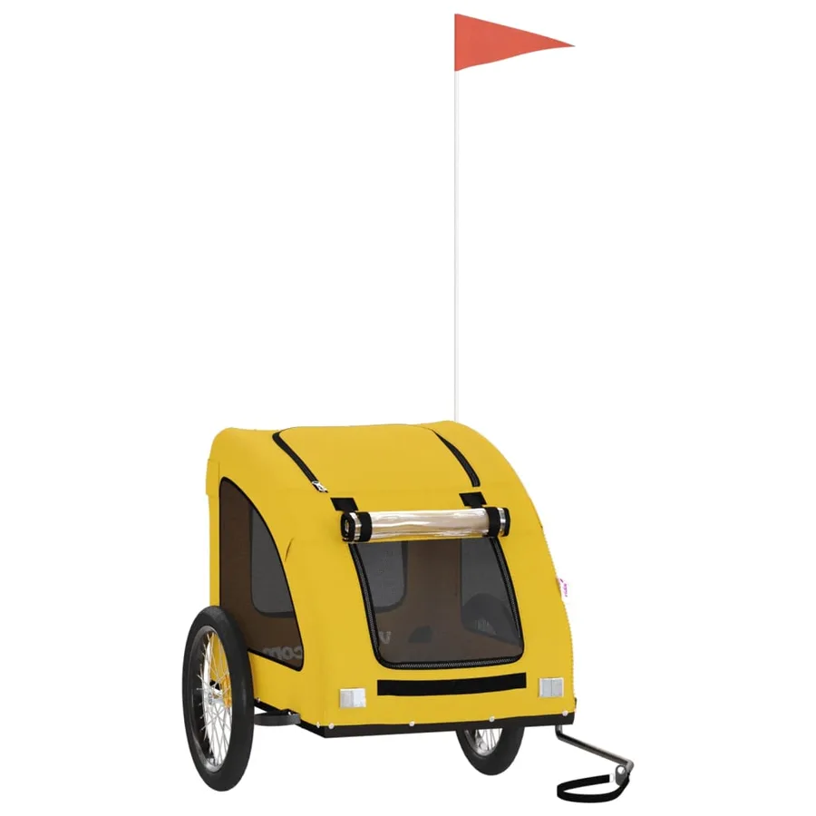 Remorque de vélo pour animaux de compagnie jaune - 2