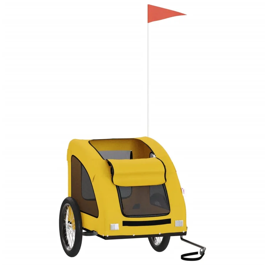 Remorque de vélo pour animaux de compagnie jaune - 3