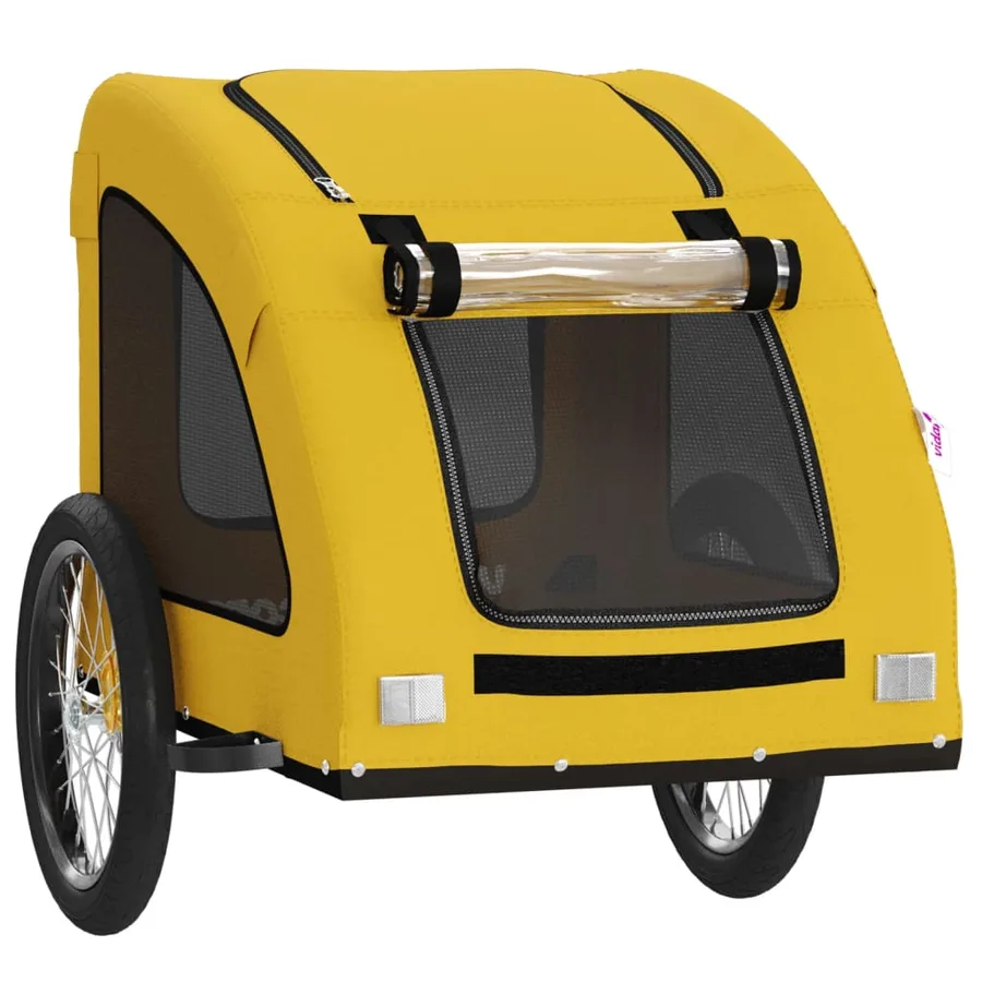 Remorque de vélo pour animaux de compagnie jaune - 5