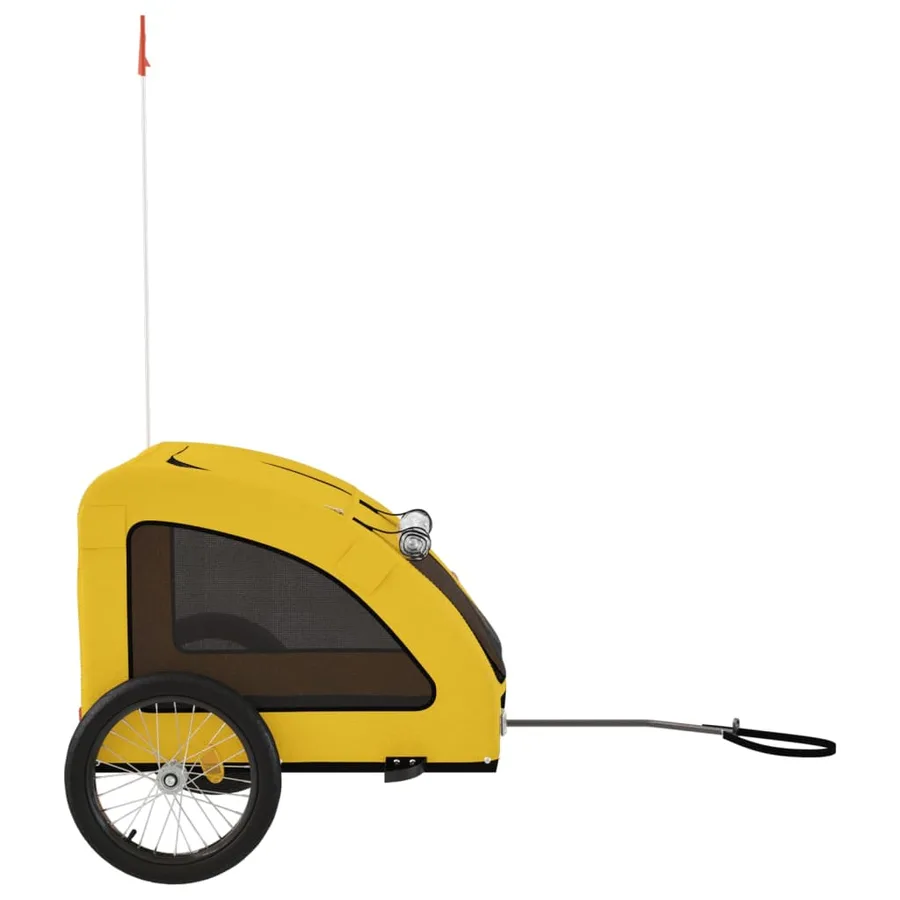 Remorque de vélo pour animaux de compagnie jaune - 6