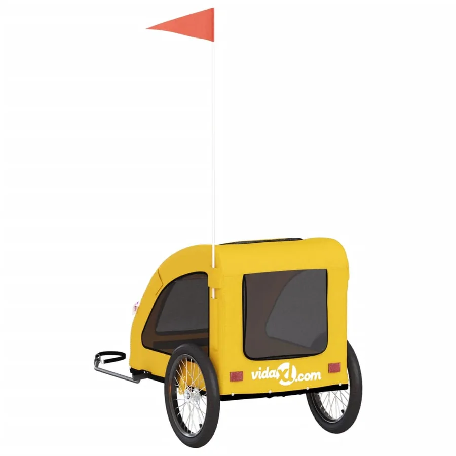 Remorque de vélo pour animaux de compagnie jaune - 8