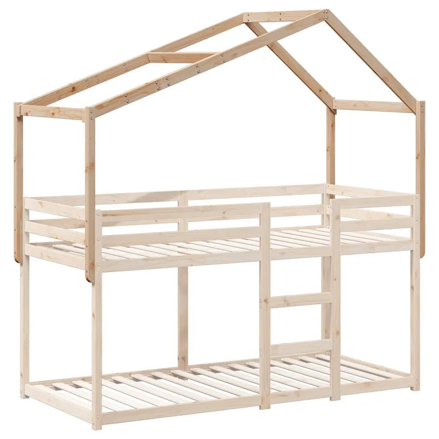 Toit de lit pour enfants 213x95,5x144,5 cm bois de pin massif - 3