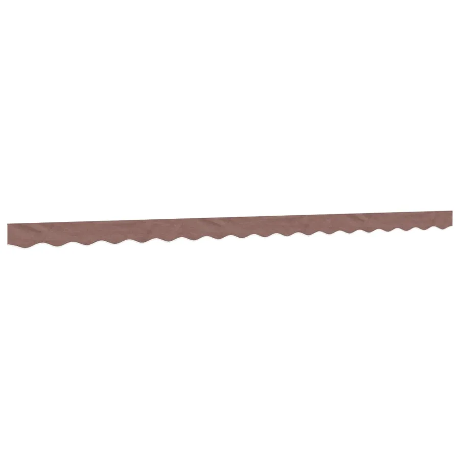 Tissu de remplacement de cantonnière d’auvent rayure marron - 2