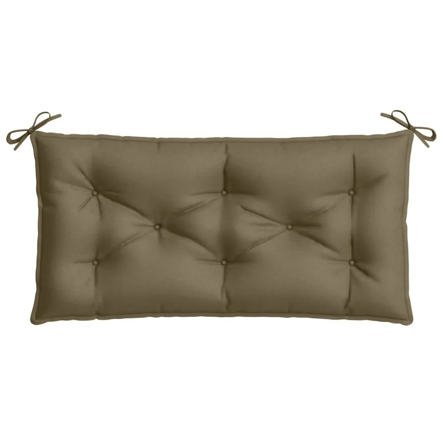 Coussins de banc de jardin lot de 2 taupe mélangé tissu - 6