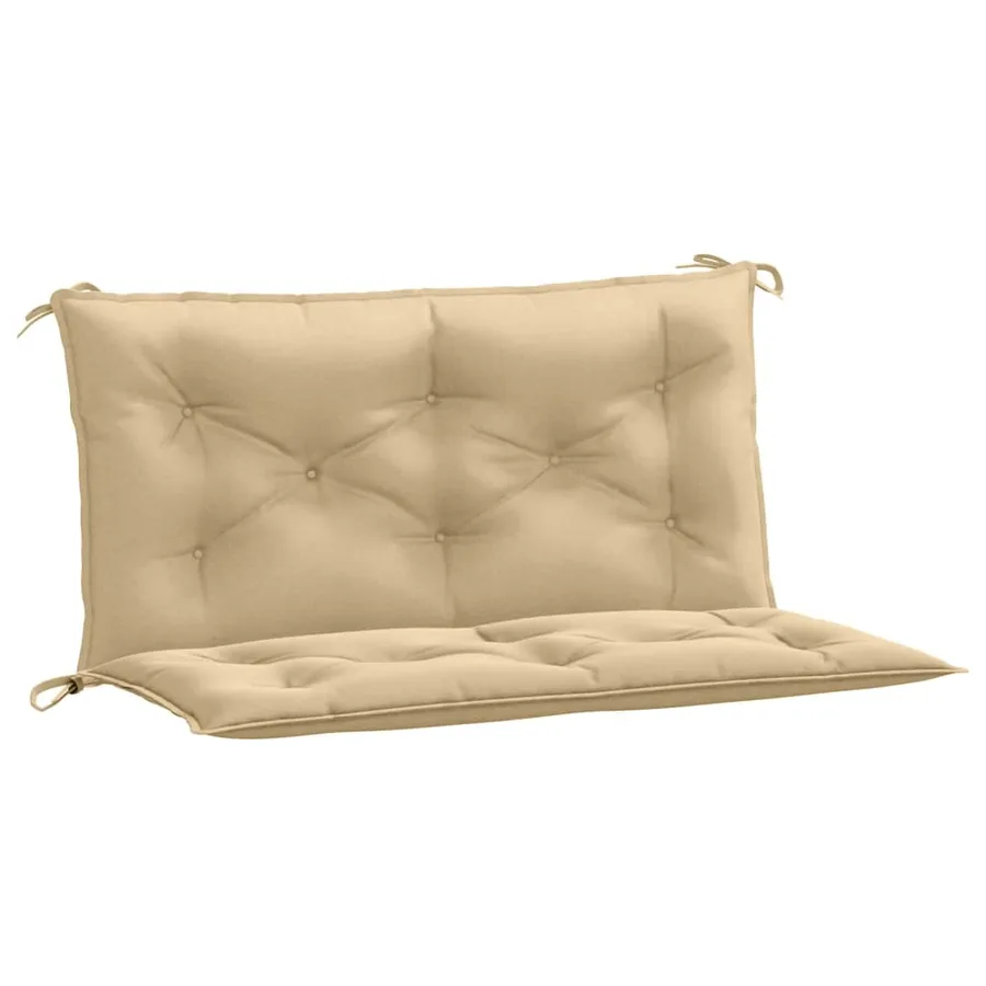 Coussins de banc de jardin lot de 2 beige mélangé tissu - 2