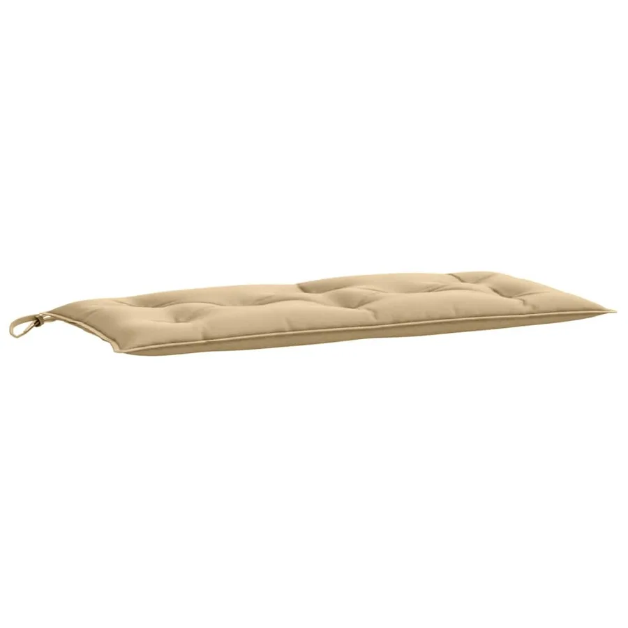 Coussins de banc de jardin lot de 2 beige mélangé tissu - 5