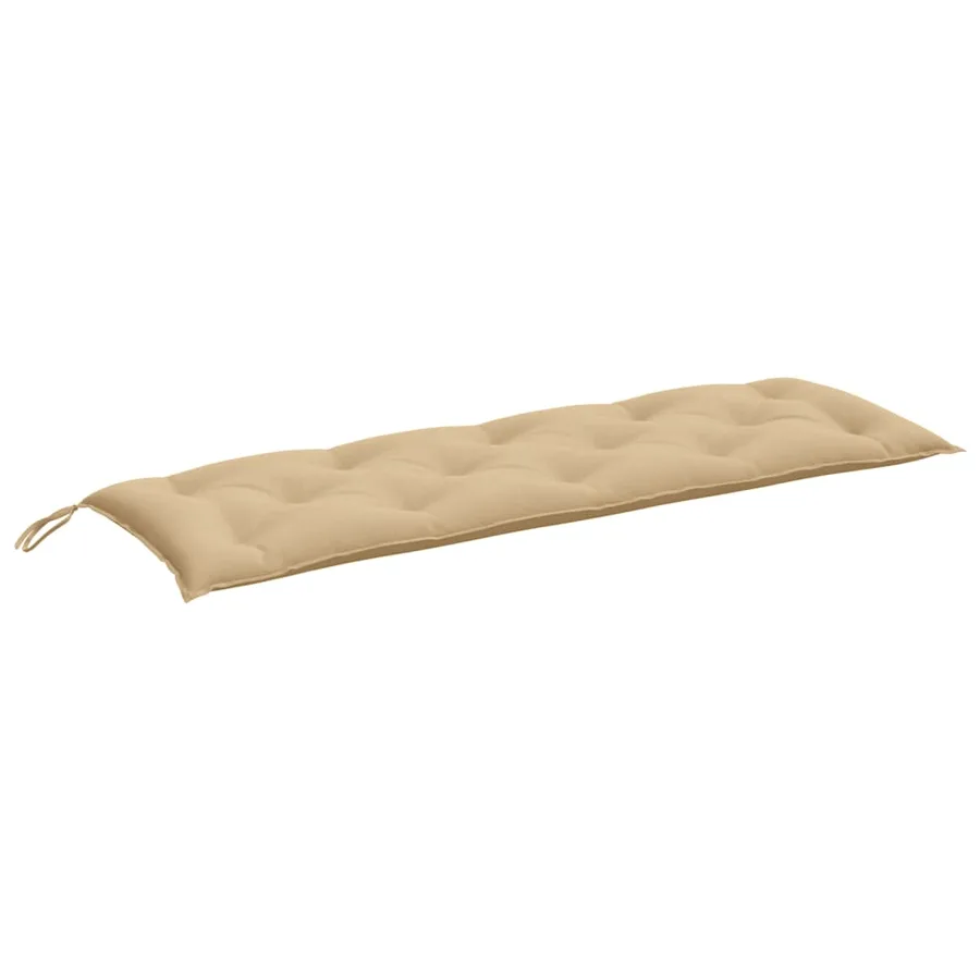 Coussin de banc de jardin beige mélangé 150x50x7 cm tissu - 2