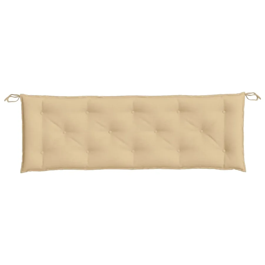 Coussin de banc de jardin beige mélangé 150x50x7 cm tissu - 4