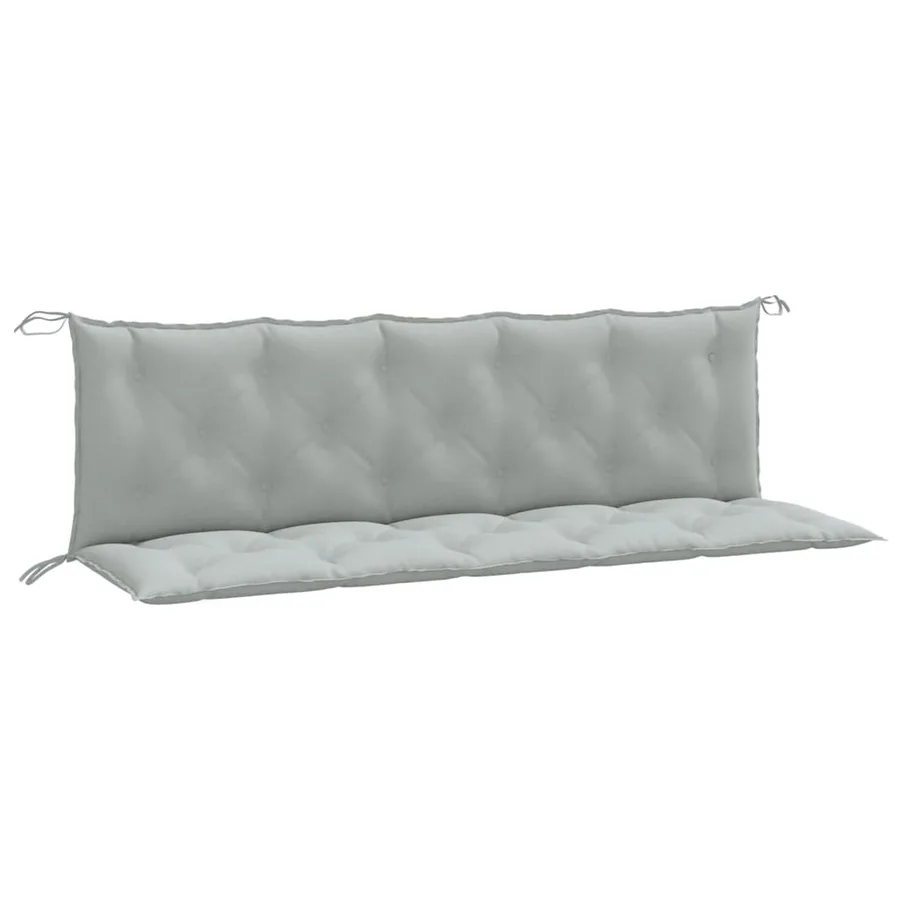 Coussins de banc de jardin lot de 2 gris clair mélangé tissu - 2