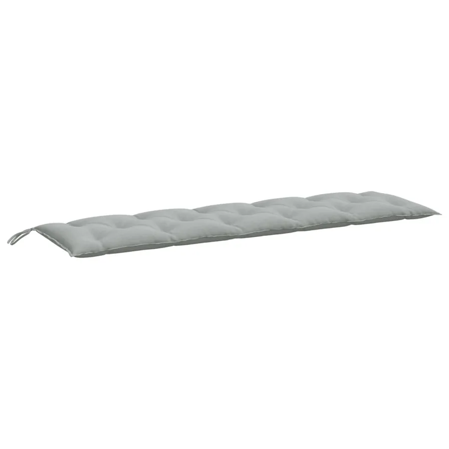 Coussins de banc de jardin lot de 2 gris clair mélangé tissu - 5