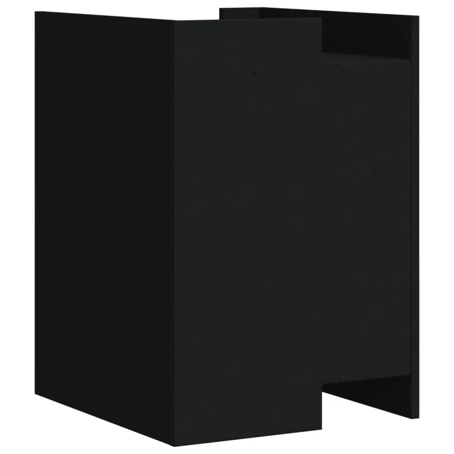 Table de chevet noir 45x50x65 cm bois d’ingénierie - 6