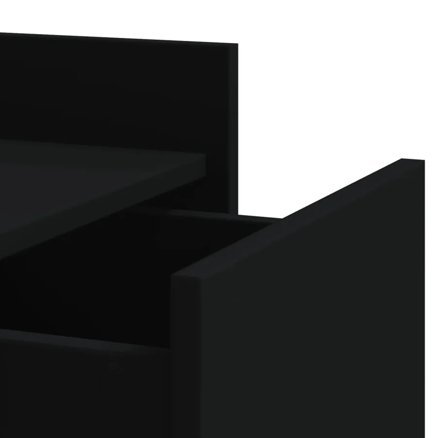 Table de chevet noir 45x50x65 cm bois d’ingénierie - 9