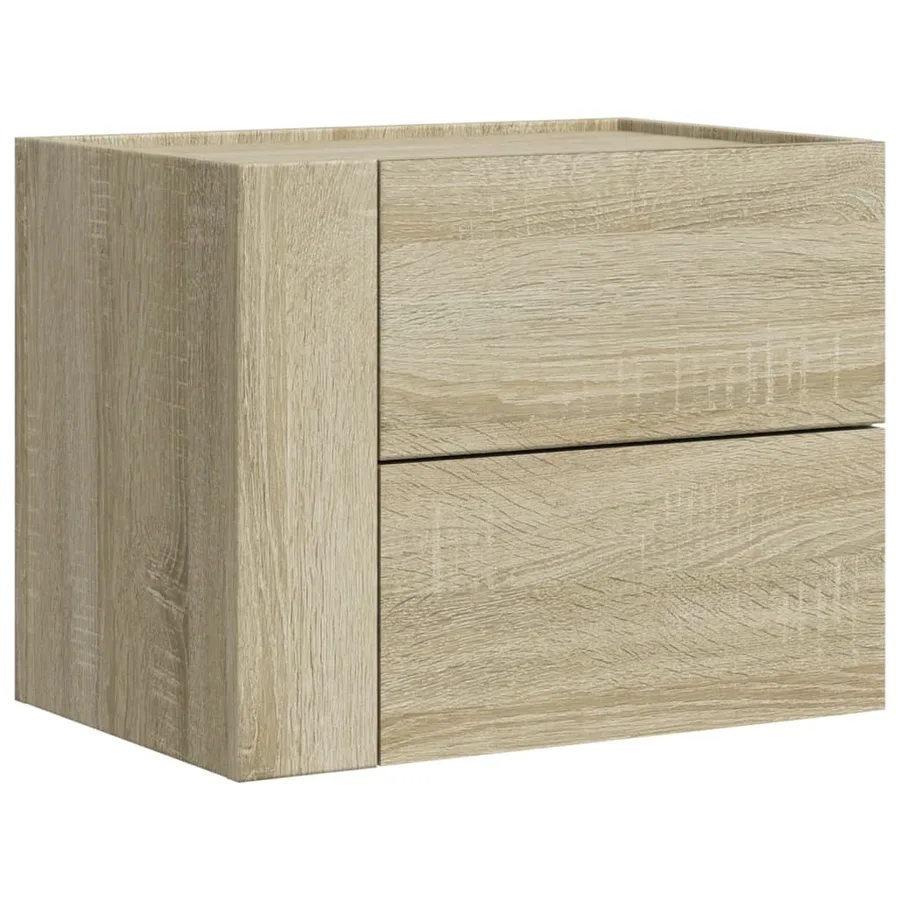 Tables de chevet murales 2 pcs chêne sonoma 45x30x35 cm - 5