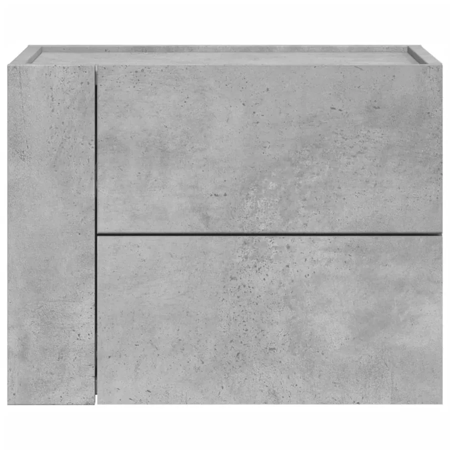 Tables de chevet murales 2 pcs gris béton 45x30x35 cm - 4