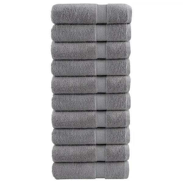 Serviettes de douche de qualité supérieure SOLUND 10 pcs gris
