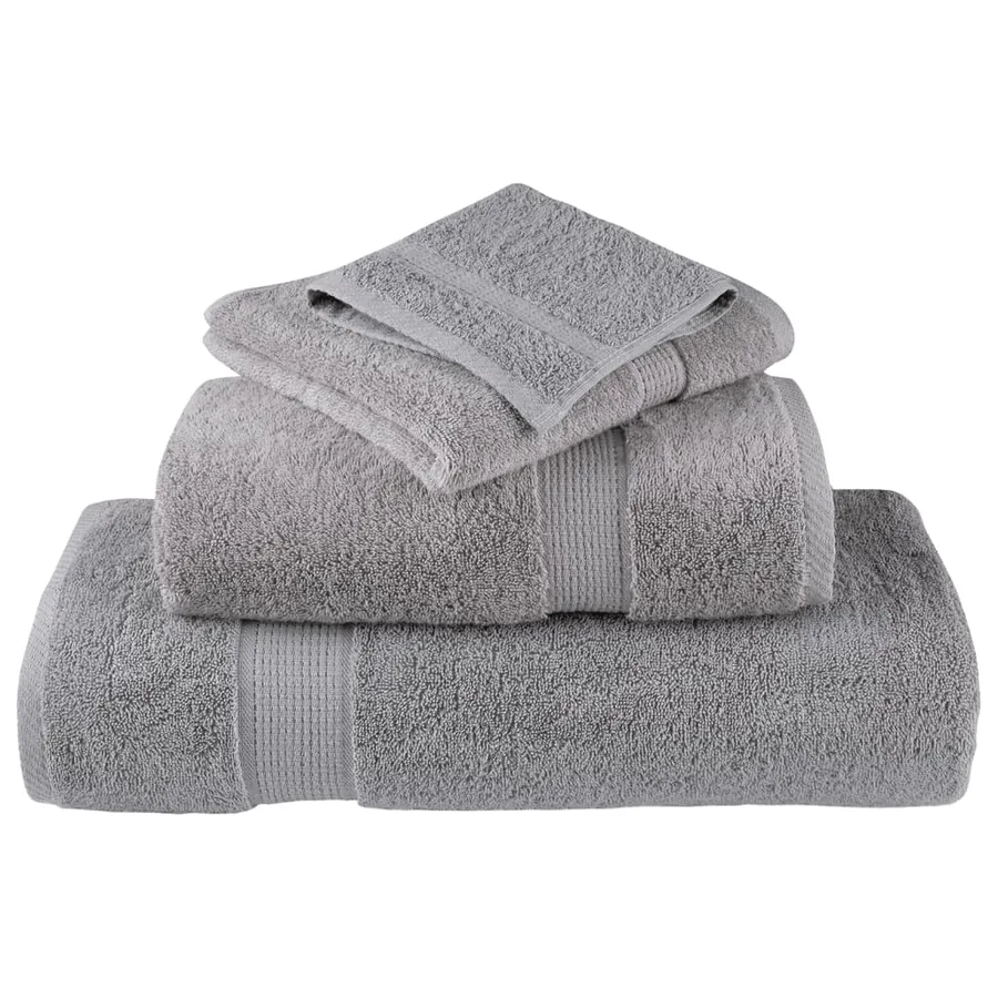 Serviettes de douche de qualité supérieure SOLUND 10 pcs gris - 4