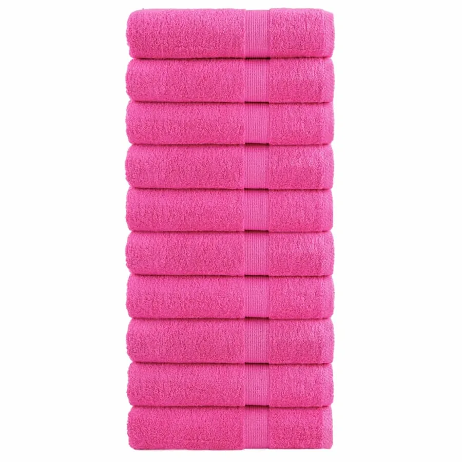 Serviettes de douche de qualité supérieure SOLUND 10 pcs rose