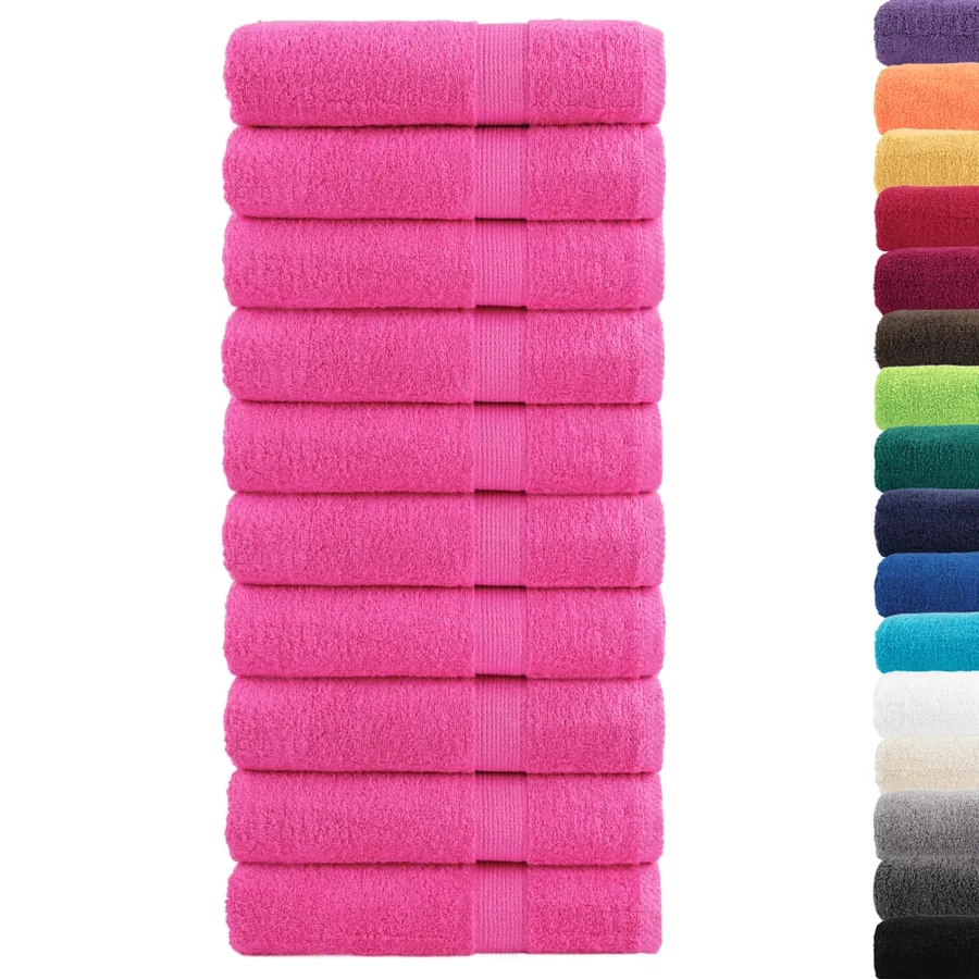 Serviettes de douche de qualité supérieure SOLUND 10 pcs rose - 2